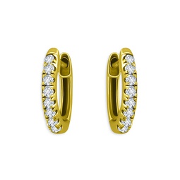 Round Huggie Hoop Earrings in 18K Gold Over Sterling Silver - 100% Exclusive