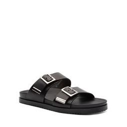 Mens Naples Two Strap Buckle Slip On Sandals