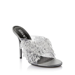 Womens Bead Embellished Mule Sandals