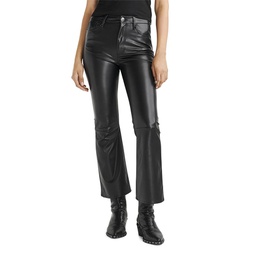 Casey Faux Leather Jeans in Black