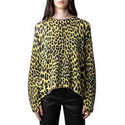 Markus Cashmere Leopard Print Sweater