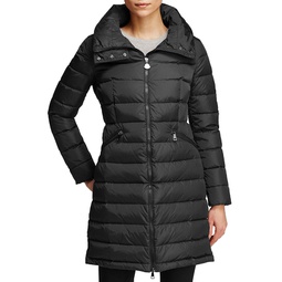 Womens Flammette Down Coat with Stowable Hood
