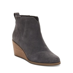 Womens Clare Notch Zip Wedge Boots