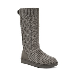 Womens Classic Cardi Cable Knit Tall Boots