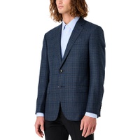 Plaid Single Breasted Notch Lapel Suit Jacket