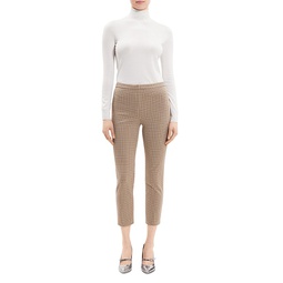 Slim Fit Cropped Houndstooth Pants