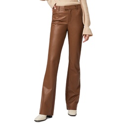 Laurel Canyon High Rise Bootcut Trouser Faux Leather Jeans in Dark Argan