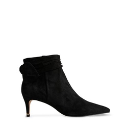 Womens Yona Suede Bow Ankle Boots