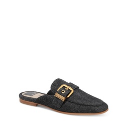 Womens Santel Buckled Loafer Mules