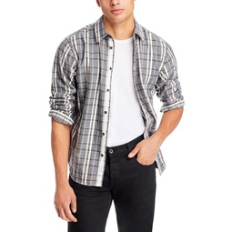 Fit 2 Cotton Blend Engineered Donegal Plaid Relaxed Fit Button Down Shirt