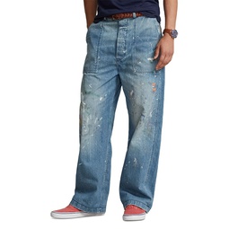 Big Fit Naval Inspired Distressed Jeans