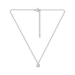 Princess Cut Bezel Set Cubic Zirconia Pendant Necklace, 16 - 100% Exclusive