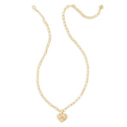 Penny Heart Short Pendant Necklace in 14K Gold Plated, 16