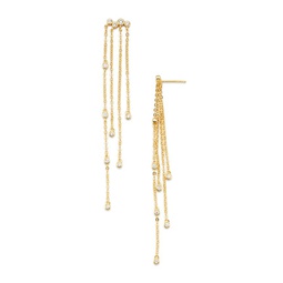 Isadora Drop Earrings in 14K Yellow Gold Plated Sterling Silver