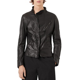 Leather Blouson Jacket