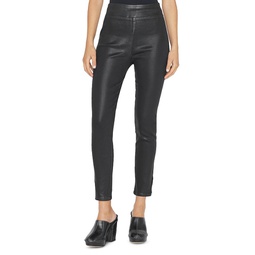 The Jetset High Rise Ankle Skinny Pants in Noir Coated