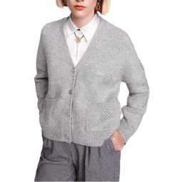 Studded Fine Knit Cardigan