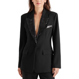 Misha Sequin Lapel Suit Blazer
