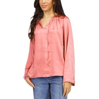 Bell Sleeve Chain Neck Top