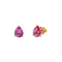 Brilliant Statements Color Crystal Stud Earrings in Gold Tone