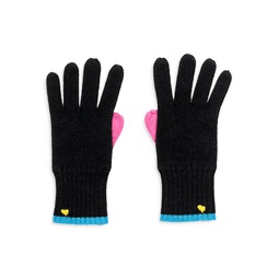 Color Blocked Cashmere Cash Gloves