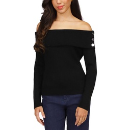 Off-the-Shoulder Ribbed Sweater