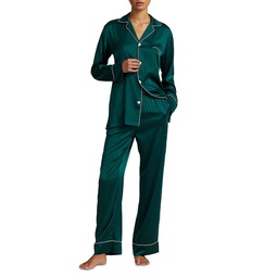 Laurel Stretch Silk Long Sleeve Pajama Set