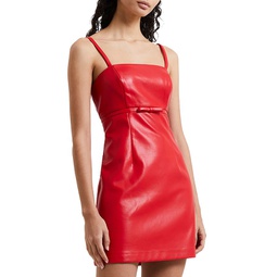 Crolenda Faux Leather Mini Dress