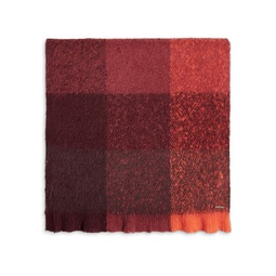 Checked Brushed Long Scarf