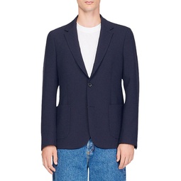 Solid Jersey Oversized Fit Suit Jacket