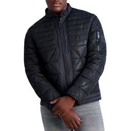 Camouflage Quilted Full Zip Puffer Jacket