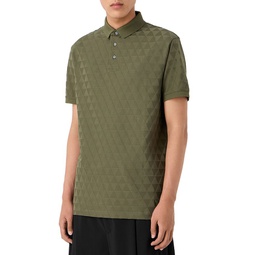 Quilted Short Sleeve Polo Shirt