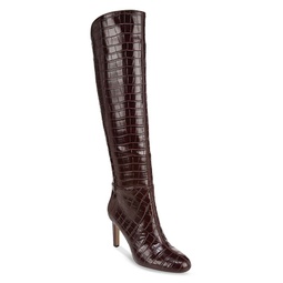 Womens Shauna Almond Toe High Heel Tall Boots
