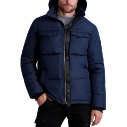 Quilted Zip Out Hood Puffer Jacket