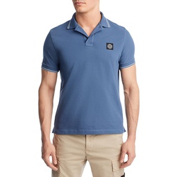 Slim Fit Tipped Collar Short Sleeve Polo Shirt
