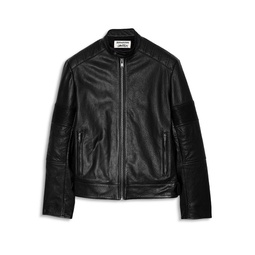 Leather Unisex Lean Biker Jacket