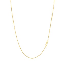 Asymmetrical Initial Necklace in 18K Gold-Plated Sterling Silver, 16