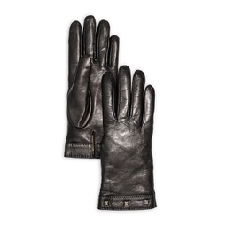 Studded Leather & Cashmere Gloves - 100% Exclusive