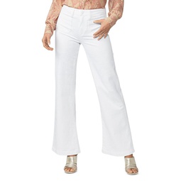 Leenah Wide Leg Trouser Jeans in Crisp White