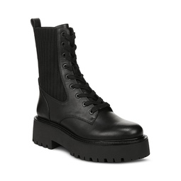 Womens Evina Lace Up Combat Boots