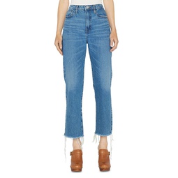 Le Jane High Rise Ankle Straight Jeans in Caramia