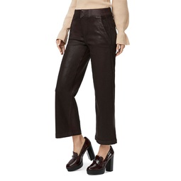 Nellie High Rise Cropped Trouser Jeans in Coated Chicory Coffee