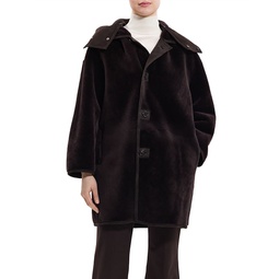 Shearling Reversible Hooded Coat