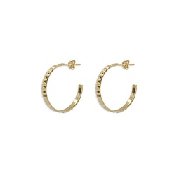 Ridge Hoop Earrings in 18K Gold-Plated Sterling Silver