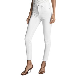 Lux Mid Rise Skinny Jeans in White