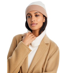 Reversible Ribbed Knit Cashmere Cuff Hat - 100% Exclusive
