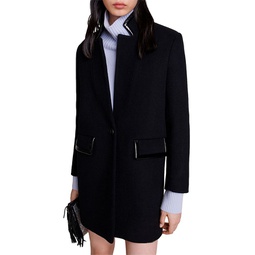 Galionile Wool Blend Stand Collar Coat