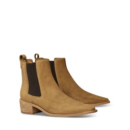 Womens Western Pointed Toe Ankle Chelsea Boots