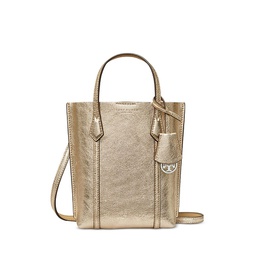 Perry Metallic Leather Mini North South Tote