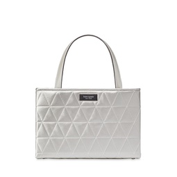 Sam Icon Quilted Satin Small Tote